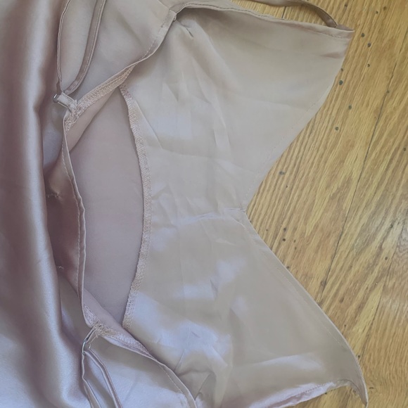 Carli Bybel x Missguided Rose Gold Pink Slip Dress - Picture 10 of 14